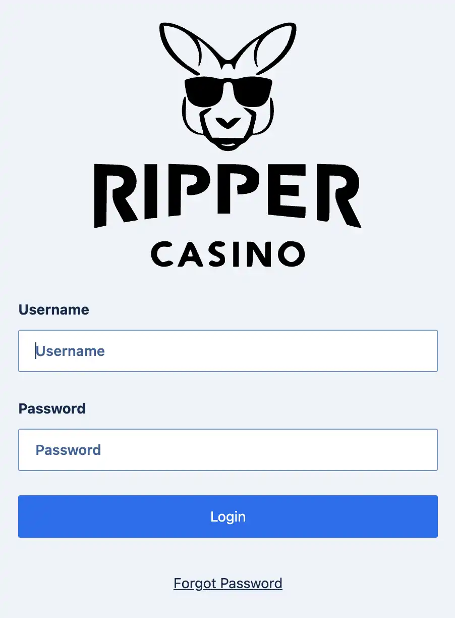 ripper casino lobby login